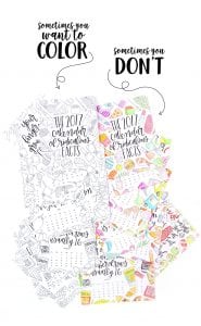 2017 Printable Coloring Calendar | Damask Love