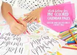 2017 Printable Coloring Calendar | Damask Love