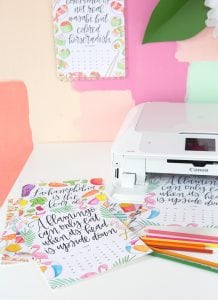 2017 Printable Coloring Calendar | Damask Love