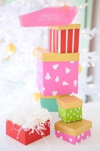 DIY Painted Gift Boxes | damask love