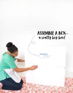DIY Cardboard Box Fireplace | damask love