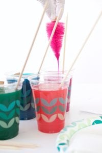 DIY Bottle Brush Tree Photo Display | damask love
