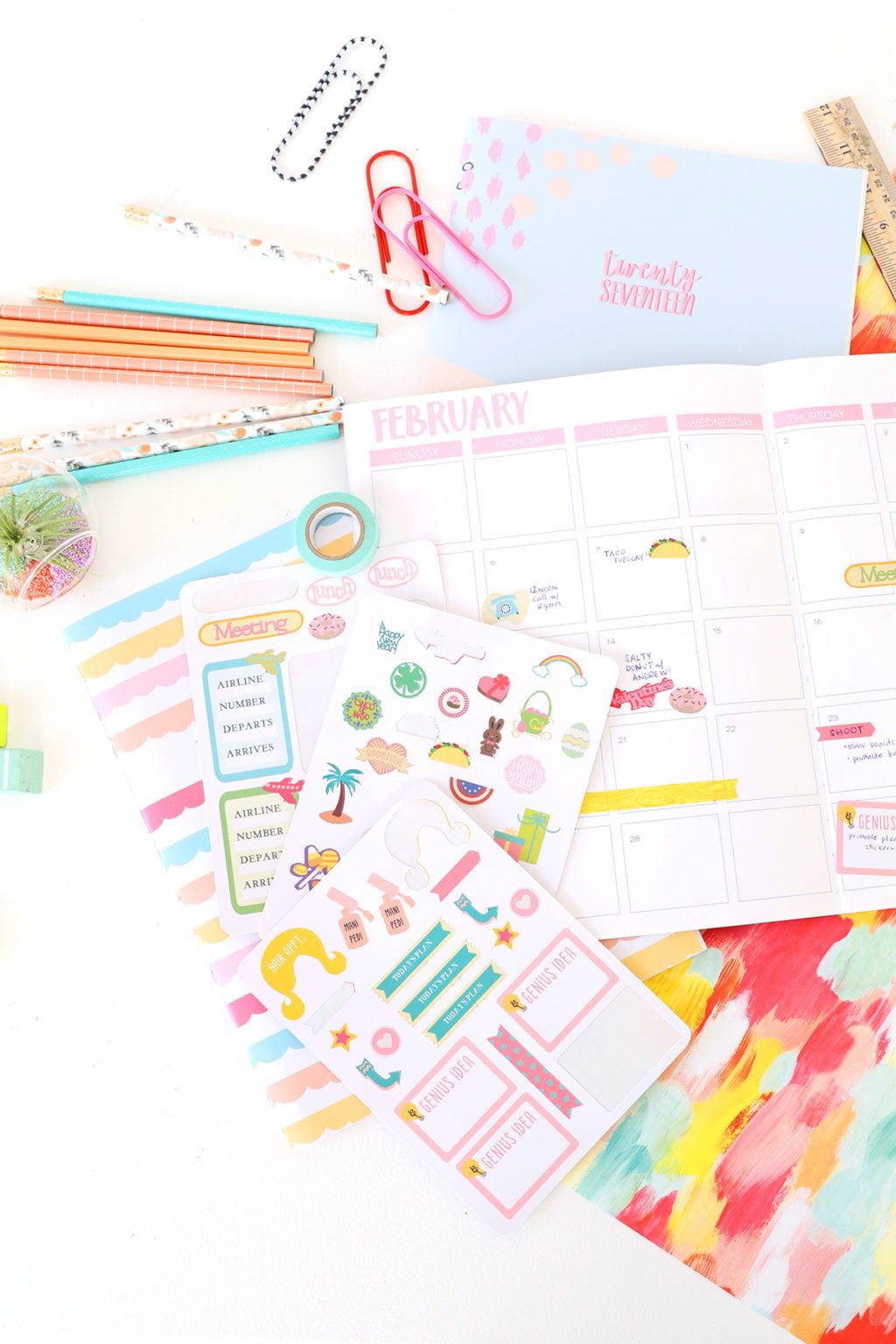 Cricut Print Then Cut Planner Stickers | damask love