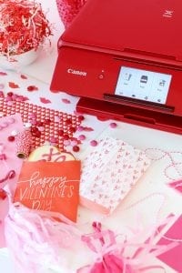 Printable Valentine Freezer Paper Treat Bags | damask love