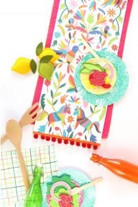 Printable Mexican Otomi Table Runner | damask love