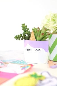 DIY Upcycled Unicorn Planter | damask love
