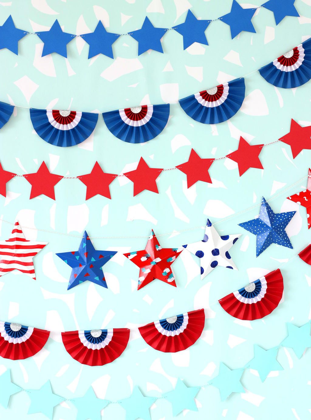 DIY Patriotic Paper Bunting Banners | damask love