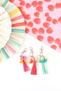 DIY Wood Monogram Keychains | damask love