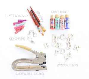 DIY Wood Monogram Keychains | damask love
