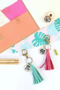 Easy Monogram Tassel Keychains | damask love