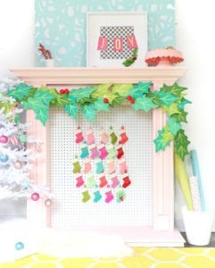 Pegboard Felt Stocking Advent Calendar with Cricut Maker | damask love
