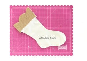 DIY Velvet and Glitter Stocking | damask love
