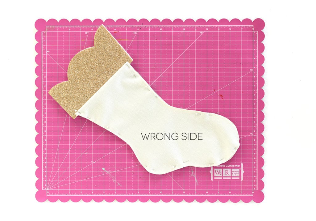 DIY Velvet and Glitter Stocking | damask love