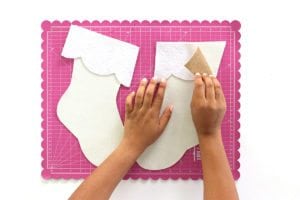 DIY Velvet and Glitter Stocking | damask love