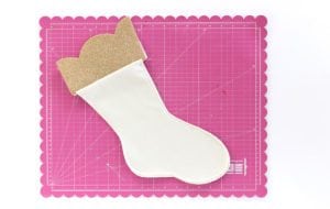 DIY Velvet and Glitter Stocking | damask love