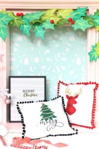Easy Low-Sew Holiday Throw Pillows | damask love