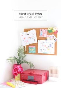 Print Your Own Wall Calendar | damask love