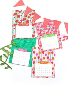 Free Printable Floral Calendar | damask love