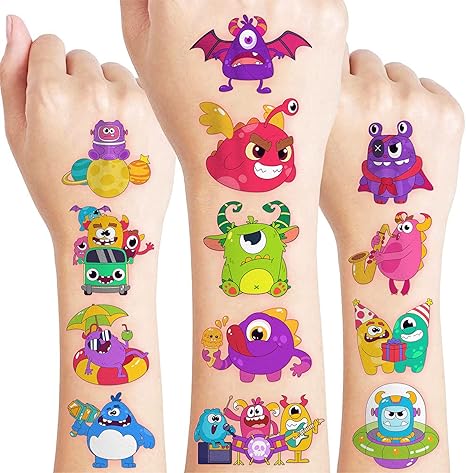 Monster Pre-Cut Temporary Tattoos