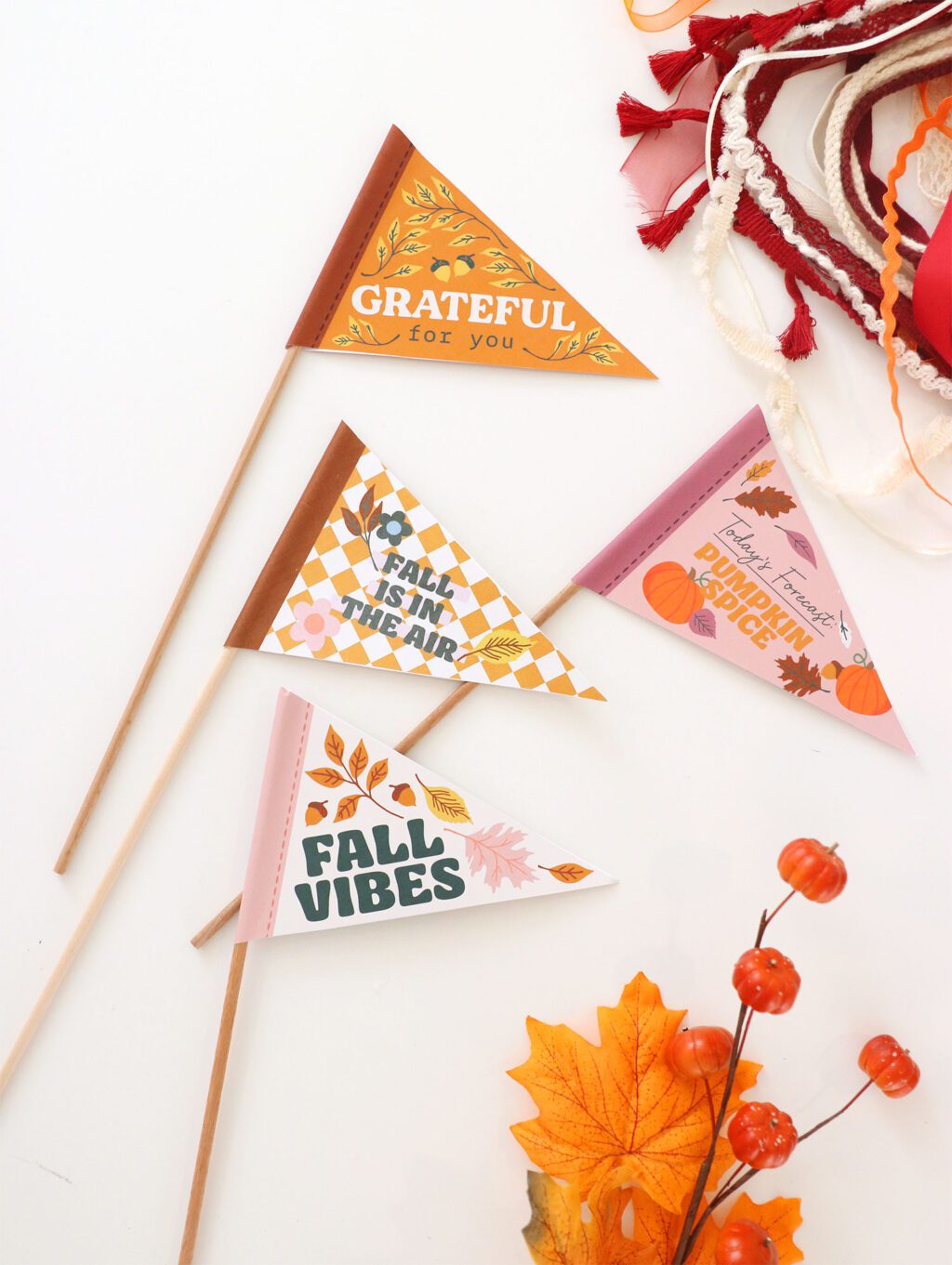 Hello Fall Flags | Printable Flags