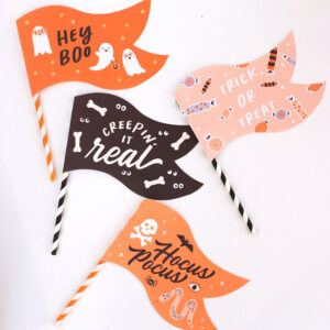 Cute & Spooky Halloween Flags | Printable Flags