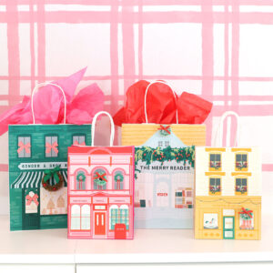 Holiday Shops Gift Bag Covers | Printable